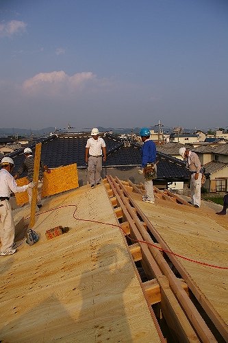 香寺町棟上げ